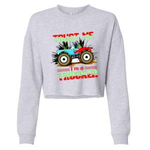 Trust Me I'm A Trucker Monster Truck Cropped Pullover Crew