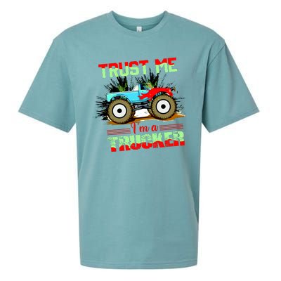 Trust Me I'm A Trucker Monster Truck Sueded Cloud Jersey T-Shirt