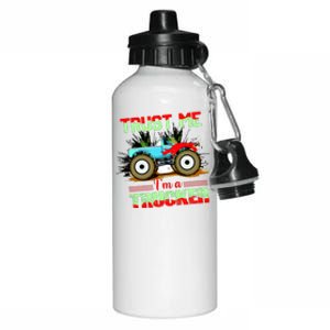 Trust Me I'm A Trucker Monster Truck Aluminum Water Bottle