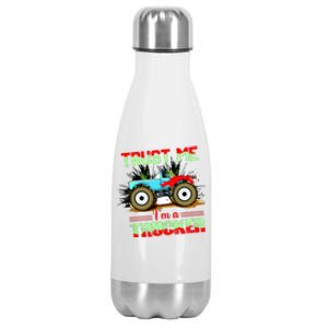 Trust Me I'm A Trucker Monster Truck Stainless Steel Insulated Water Bottle