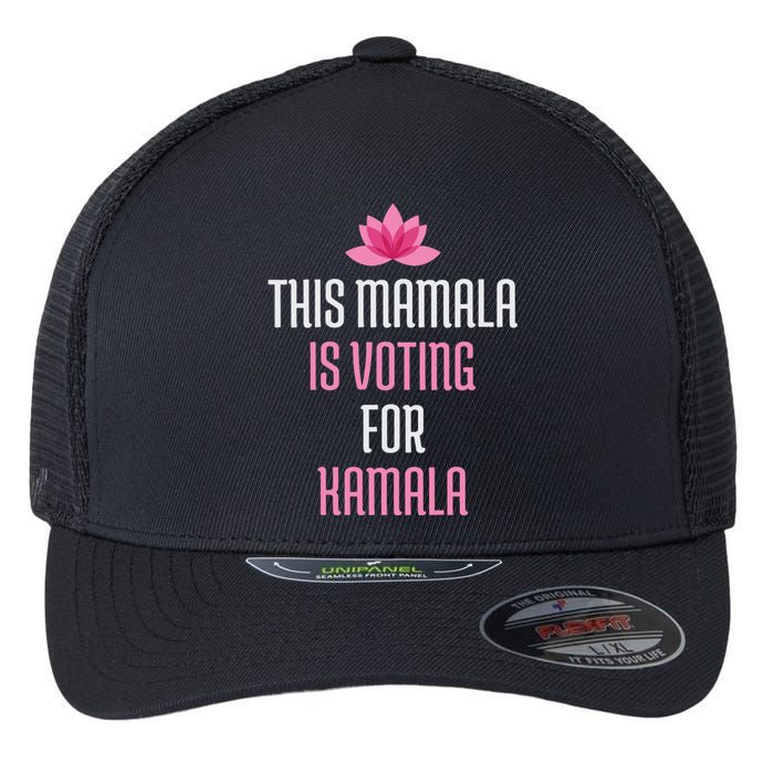 This Mamala Is Voting For Kamala Harris 2024 Lotus Flower Flexfit Unipanel Trucker Cap