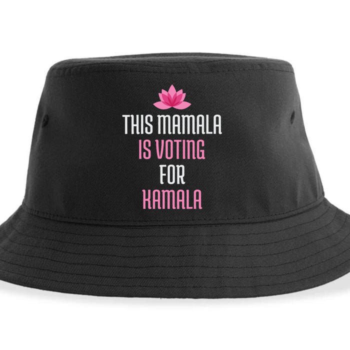 This Mamala Is Voting For Kamala Harris 2024 Lotus Flower Sustainable Bucket Hat