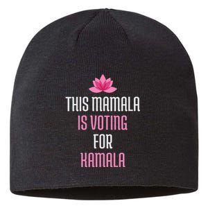 This Mamala Is Voting For Kamala Harris 2024 Lotus Flower Sustainable Beanie