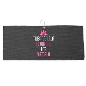 This Mamala Is Voting For Kamala Harris 2024 Lotus Flower Large Microfiber Waffle Golf Towel