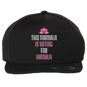 This Mamala Is Voting For Kamala Harris 2024 Lotus Flower Wool Snapback Cap