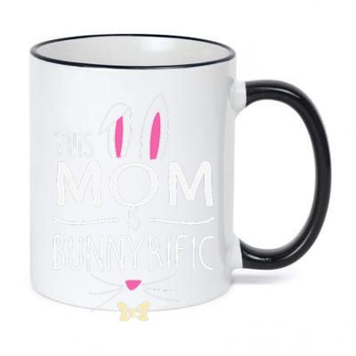 This Mom Is Bunnyrific Easter Bunny Ears 11oz Black Color Changing Mug