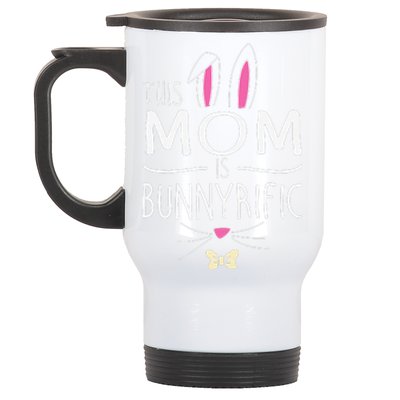 This Mom Is Bunnyrific Easter Bunny Ears Stainless Steel Travel Mug