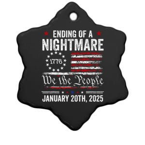 Trump Merchandise Inauguration 2025 Ending Of A Nightmare Ceramic Star Ornament