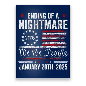 Trump Merchandise Inauguration 2025 Ending Of A Nightmare Poster