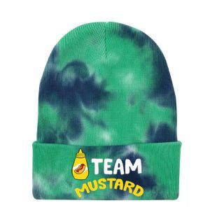 Team Mustard I Love Yellow Mustard Tie Dye 12in Knit Beanie