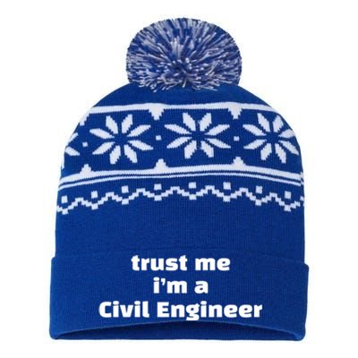 Trust Me Im A Civil Engineer Funny Fishing Humor Fisher Gift USA-Made Snowflake Beanie