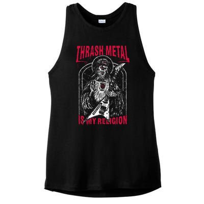 Thrash Metal Is My Religion Ladies PosiCharge Tri-Blend Wicking Tank