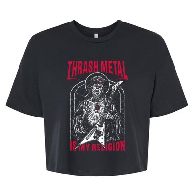 Thrash Metal Is My Religion Bella+Canvas Jersey Crop Tee