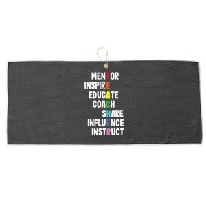 Teacher Mentor Inspire Large Microfiber Waffle Golf Towel