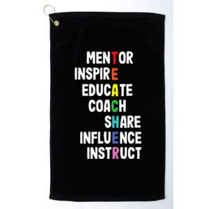 Teacher Mentor Inspire Platinum Collection Golf Towel