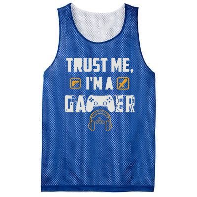 Trust Me Im A Gamer Funny Gaming Gift Mesh Reversible Basketball Jersey Tank