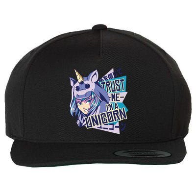 Trust Me I Am A Unicorn Wool Snapback Cap