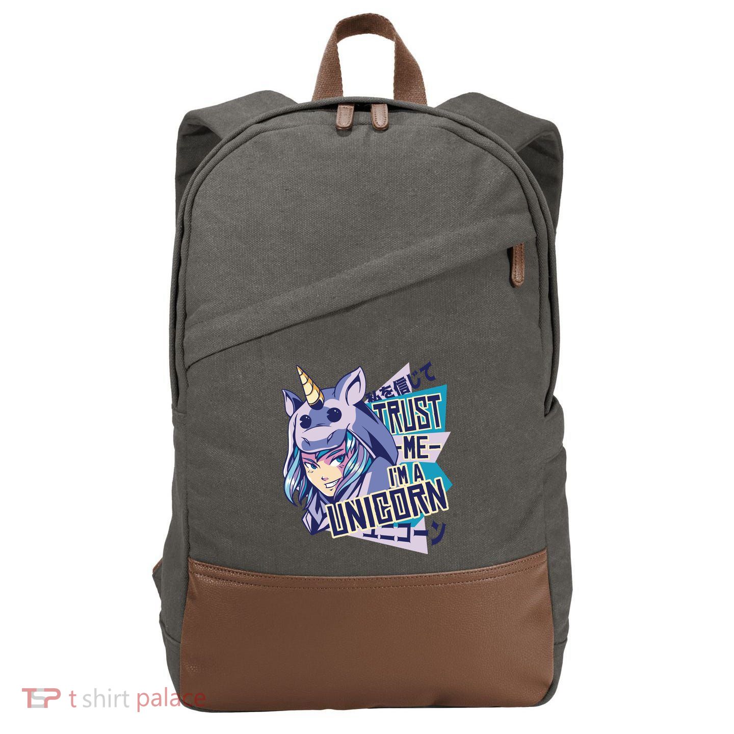 Trust Me I Am A Unicorn Cotton Canvas Backpack