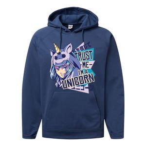 Trust Me I Am A Unicorn Performance Fleece Hoodie