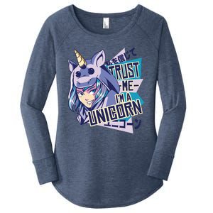 Trust Me I Am A Unicorn Women's Perfect Tri Tunic Long Sleeve Shirt