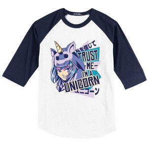 Trust Me I Am A Unicorn Baseball Sleeve Shirt