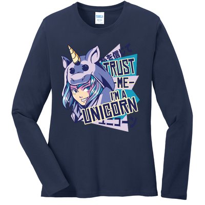 Trust Me I Am A Unicorn Ladies Long Sleeve Shirt