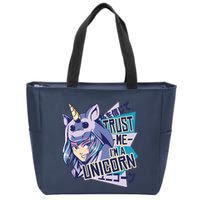 Trust Me I Am A Unicorn Zip Tote Bag
