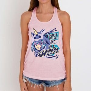 Trust Me I Am A Unicorn Women's Knotted Racerback Tank