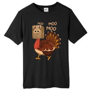 Turkey Moo IM A Cow Fake Cow Funny Thanksgiving Tall Fusion ChromaSoft Performance T-Shirt