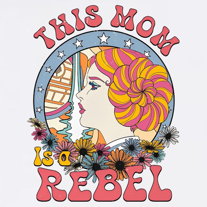 This Mom Is A Rebel Mom Mothers Day Flat Bill Trucker Hat