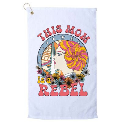 This Mom Is A Rebel Mom Mothers Day Golf Towel