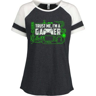 Trust Me Im A Gamer Gift Enza Ladies Jersey Colorblock Tee