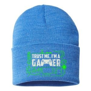 Trust Me Im A Gamer Gift Sustainable Knit Beanie