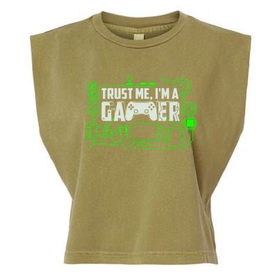 Trust Me Im A Gamer Gift Garment-Dyed Women's Muscle Tee