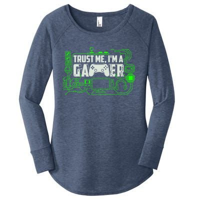 Trust Me Im A Gamer Gift Women's Perfect Tri Tunic Long Sleeve Shirt