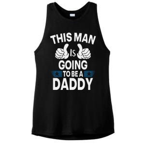 This Man Is Going To Be A Daddy First Father's Day Ladies PosiCharge Tri-Blend Wicking Tank