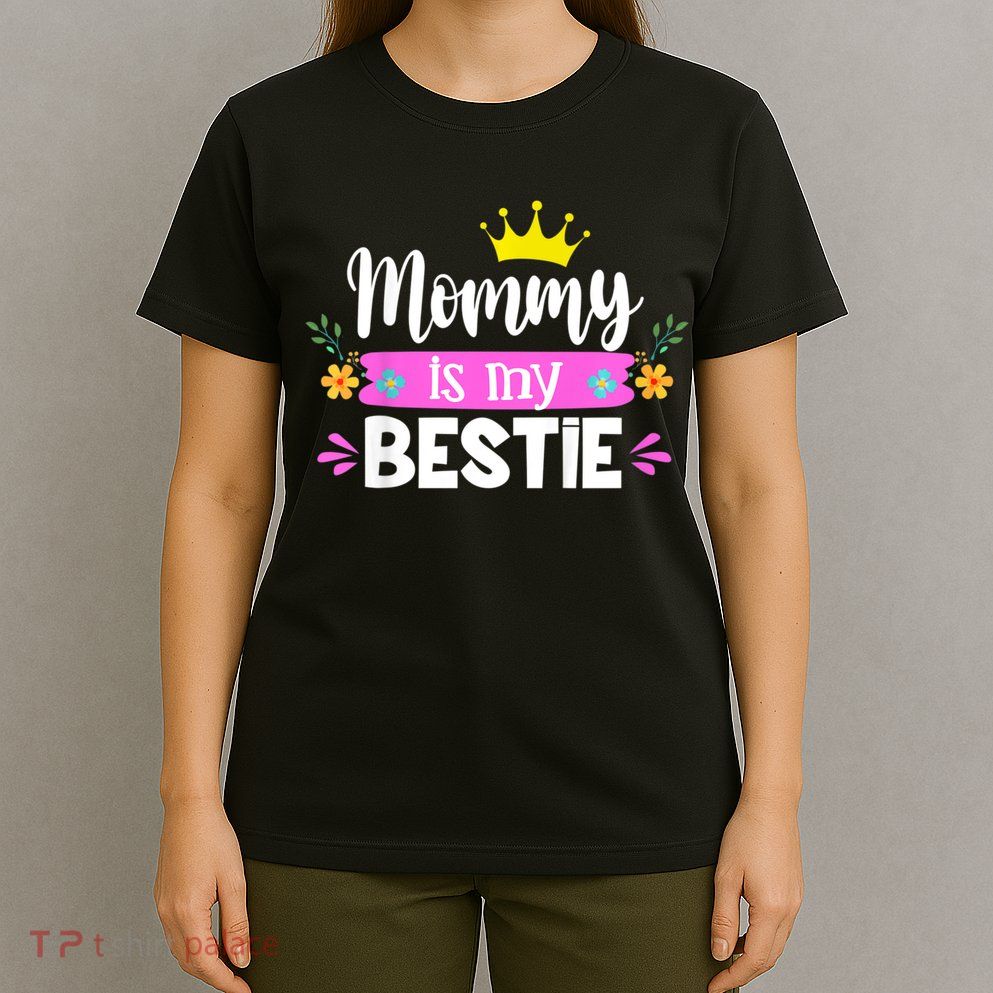 Trending Mommy Is My Bestie Mommy And Me Daughter Matching T-Shirt