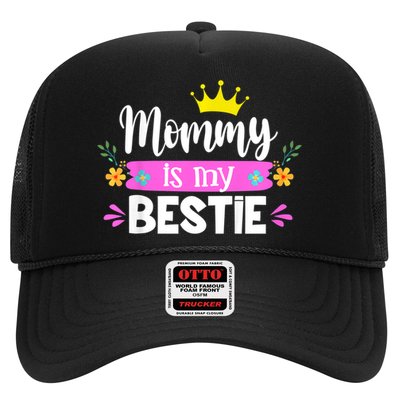 Trending Mommy Is My Bestie Mommy And Me Daughter Matching Trucker Hat