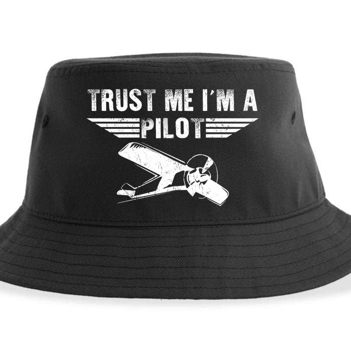 Trust Me Im A Pilot Sustainable Bucket Hat