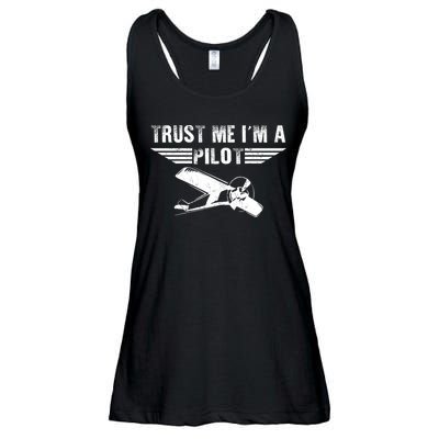Trust Me Im A Pilot Ladies Essential Flowy Tank