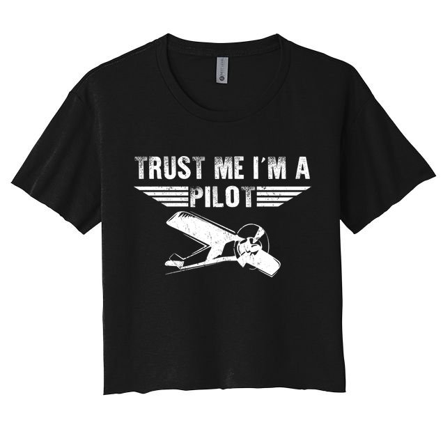 Trust Me Im A Pilot Crop Top