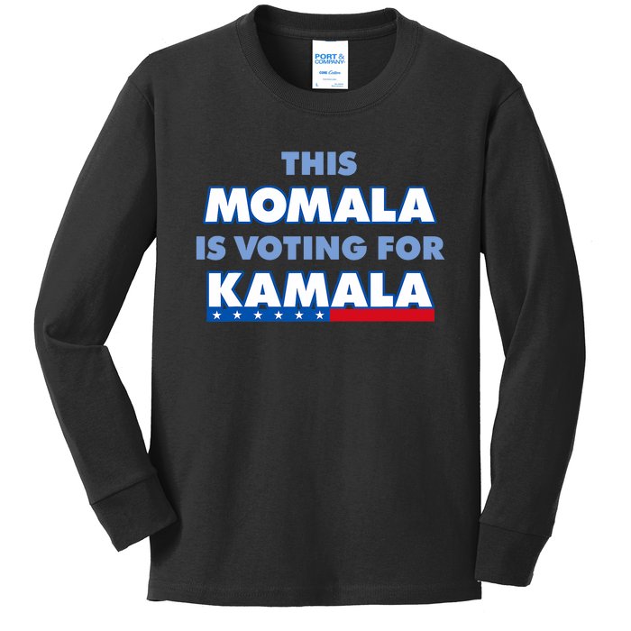 This Momala Is Voting For Kamala Kids Long Sleeve Shirt