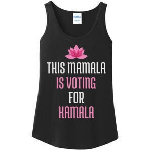 This Mamala Is Voting For Kamala Harris 2024 Lotus Flower Ladies Essential Tank