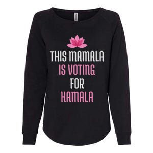 This Mamala Is Voting For Kamala Harris 2024 Lotus Flower Womens California Wash Sweatshirt