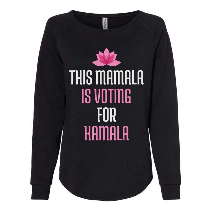 This Mamala Is Voting For Kamala Harris 2024 Lotus Flower Womens California Wash Sweatshirt