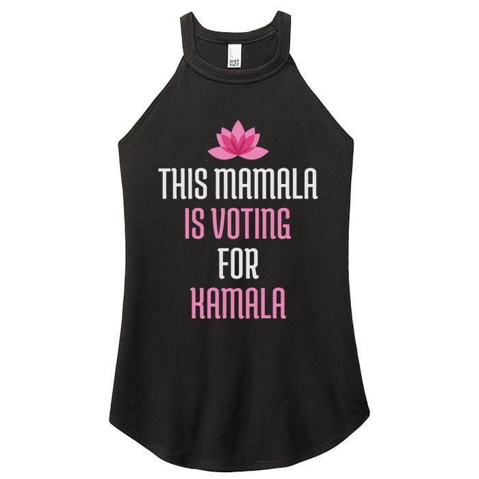 This Mamala Is Voting For Kamala Harris 2024 Lotus Flower Women's Perfect Tri Rocker Tank