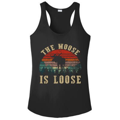 The Moose Is Loose Ladies PosiCharge Competitor Racerback Tank