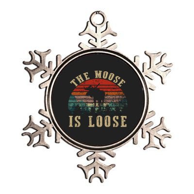 The Moose Is Loose Metallic Star Ornament