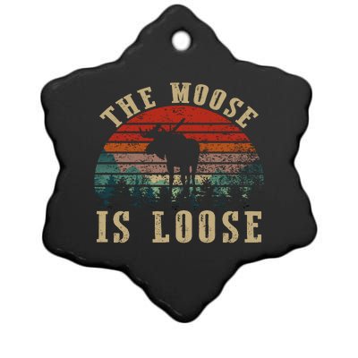 The Moose Is Loose Ceramic Star Ornament