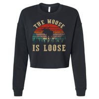 The Moose Is Loose Cropped Pullover Crew